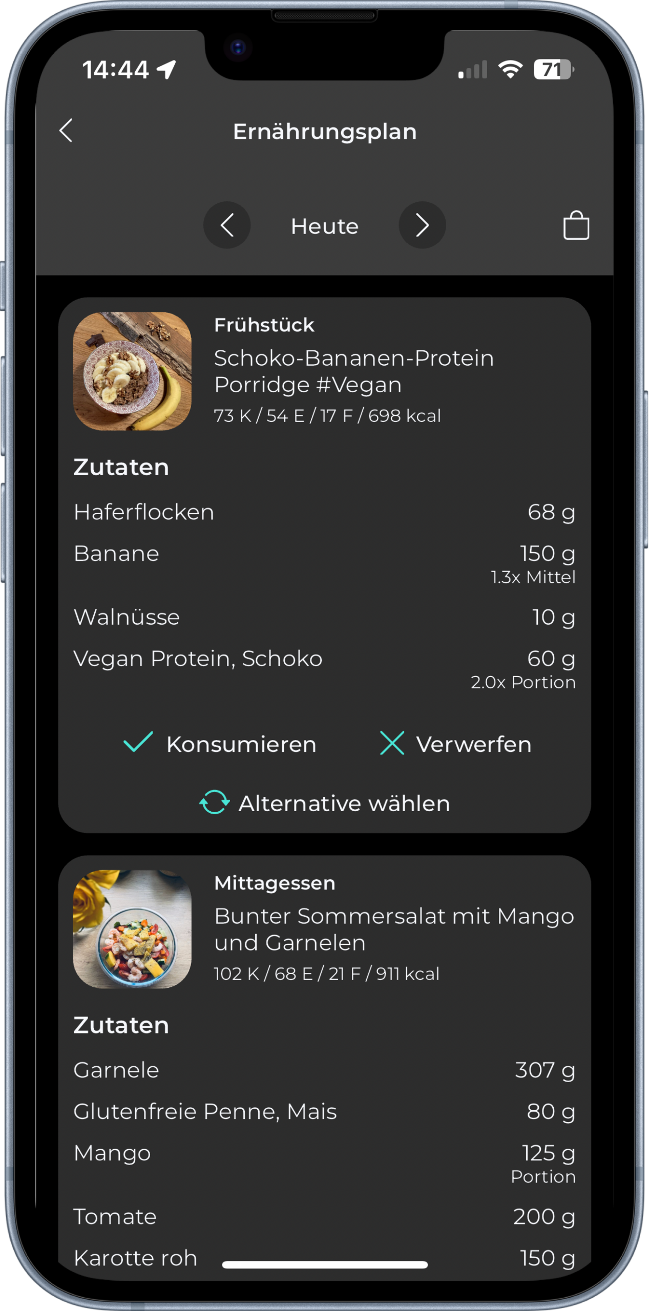 App Ernährungsplan